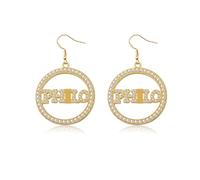 UJIMS Greek Sorority Gift Sorority Gradaution Earrings Black Sorority Member Jewelry Sorority Sister Gift, 1, Stainless Steel, goldstone