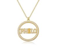 UJIMS Greek Sorority Gift Sorority Gradaution Necklace Black Sorority Member Jewelry Sorority Sister Gift, 1, Stainless Steel, Rhinestone
