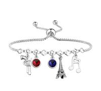 UJIMS Les Mis Musical Inspired Gift Theater Musical Fan Bracelet One Day More Musical Jewelry Music Lover Gift, Standard, Stainless Steel, no gemstone