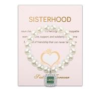 UJIMS Link Sorority Gift Pretty Green and White Sorority Sister Brooch Pin Sisterhood Jewelry Greek Sorority Bracelet Graduation Gift, Stainless Steel, no gemstone