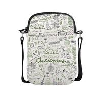 UJIMS Outdoor Lovers Gifts Happy Camper Travel Crossbody Bag Outdoor Campsite Gift Hiking Gifts for Women (OutdoorCB)