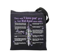 UJIMS Powerless Quote Inspired Tote Bag Special Edition Book Fans Gift Powerless Book Merch Dagger and Flower Bag, Powerlessbag, 14 inches x 15 inches