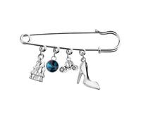 UJIMS Princess Inspired Gift Glass Slipper Brooch Fairy Tales Fans Jewelry for Women Princess Fans Gifts, 1, Stainless Steel, stainless steel