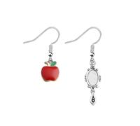 UJIMS Princess White Inspired Gifts Fairy tale Princess Earrings Snow Fans Gift Movie Merchandise, 1, Stainless Steel, goldstone