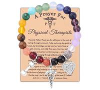 UJIMS Therapist Gifts for Women Men Physical Therapists Prayer Bracelet Christian Occupational Therapists Gifts Healthcare Gift, 20, Stainless Steel, no gemstone