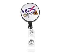 UJIMS Thyroid Cancer Survivor Gift Thyroid Cancer Awarenesss Badge Cancer Support Badge Reel Thyroidectomy Gift (ThyroidCancerBadge)