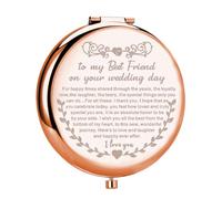 UJIMS to My Best Friend on Your Wedding Day Gifts for Bride Best Friend - Makeup Mirror Wedding Gift