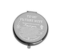 UJIMS to My Future Wife Gifts Bride to Be Makeup Mirror Engagement Gift for Soulmate Fiancee Wedding for Wife (FutureWifeBlackMirror)