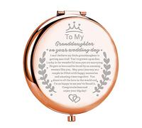 UJIMS to My Granddaughter On Your Wedding Day Gifts from Grandma Grandpa Granddaughter Wedding Day Makeup Mirror (Granddaughter Wedding)
