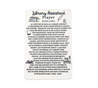 UJINS Librarian Gifts for Women Men Library Assistant Prayer Wallet Card Library Professional Gifts Readers Gift (LibrarianWalletCard)