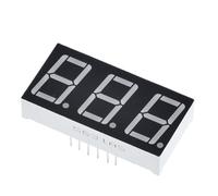 Ujjdwiurgh 0.56 Inch LED Display 7 Segment 3 Bit Digit Tube Red Common Cathode Digital 0.56 Inch Led 7segment