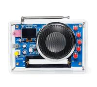 Ujjdwiurgh -077 FM Radio DIY Kit OLED Display Battery Rechargeable Welding Practice Assembly Electronic Production Kit