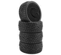 Ujjdwiurgh 1/10 RC Car On Road Performance Rubber Racing Tire Tyre 8001 with Sponge 4pcs