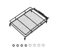 Ujjdwiurgh 1/10 RC Car Rock Crawler Metal Roof Rack Luggage Carrier with LED Lights Bar for CC01 SCX10 D90