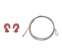 Ujjdwiurgh 1: 10 RC Crawler Accessories Metal Trailer Wire Rope Tow Rope with Hooks for RC Car 1/10 D90 SCX10 Truck RC Car Parts