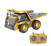 Ujjdwiurgh 1:24 9 Channels RC Alloy Dump Truck Car Engineering Vehicle Remote Control Aluminum Alloy Car Toys for Kids