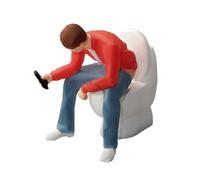 Ujjdwiurgh 1/64 Scale Model 1/64 Scale Toy Model Squattingcrap Man in Scale for 1:64 Architectural Scenes and Car Models Scene