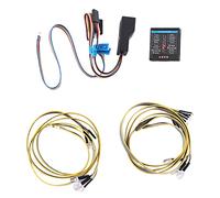 Ujjdwiurgh 1/8 1/10 RC Car 16 LED Light System Front & Rear Lamp Turn Signals Brake Lights for