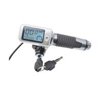 Ujjdwiurgh 1 Pair Electric Bicycle Throttle Grip with LCD Display 36-60V Speed Control Throttle for E-Bike Scooter Accelerator