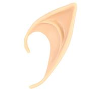 Ujjdwiurgh 1 Pair PVC Fairy Fake Ears Halloween Mask New Party Mask Scary Halloween Decoration Soft Pointed Prosthetic Ears Skin tone