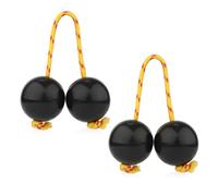 Ujjdwiurgh 1 Pairs Sand Egg Kashaka Musical Percussion Instrument African Asalato Shaker Rhythmic Balls Black
