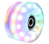 Ujjdwiurgh 1 Pcs Roller Skate Wheels 58mm X 32mm Quad Roller Skateboard Wheels Outdoor High Flash Six Light Double Row Roller Skates Shining Wheels Colorful