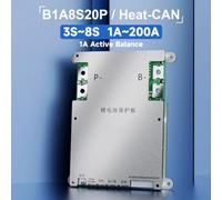 Ujjdwiurgh 1 PCS Smart JK B2A8S20P PC+Metal with BT CAN RS485 8S 24v 200A Lifepo4 Li-Ion LTO Battery 3S-8S 2A Active Balance JK (B)