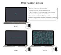 Ujjdwiurgh 1 Piece Mini Mouse Jiggler USB Mouse Mover Movement to Prevent Entering Sleep Supports Multi-Track Virtual Mouse