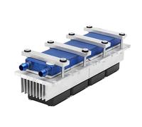 Ujjdwiurgh 1 Piece Peltier Refrigeration Cooler 288W Thermoelectric Blue & Silver DC 12V 30A Semiconductor DIY Air Conditioner Cooling System Kit