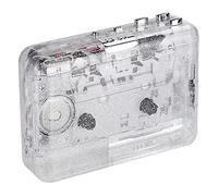 Ujjdwiurgh 1 Set Cassette Player Full Transparent Shell Cassette to MP3 Format Tape Player for Music