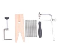 Ujjdwiurgh 1 Set Professional Jeweler's Saw Set Jewelry Tools Saw Frame 144 Blades Wooden Pin Clamp Wood Metal Jewelry Toos