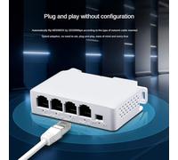 Ujjdwiurgh 1 to 3 Port PoE Extender 100/1000M Poe Repeater IEEE802.3Af for IP Transmission Extender for POE Switch NVR IP Camera Easy Install