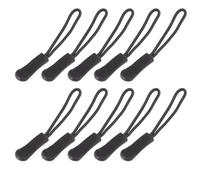 Ujjdwiurgh 10 Anti-slip zipper puller, zipper, zipper extension trailer, practical and robust for back pack, jacket, etc.- Black