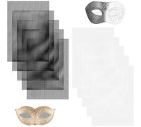 Ujjdwiurgh 10-Pack Plastic Mesh,PVC Eye Masks Net, for Furs Suit Suitable for Fur Cosplay Props, Mask DIY Crafts