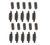 Ujjdwiurgh 10 Pairs Spring Loaded Magnetic Pogo Pin Connector 3 Positions Magnets Pitch 2.3MM Through Holes Male Female Probe