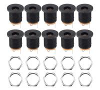 Ujjdwiurgh 10 Pcs 3-terminal Soldering 2.1mm x 5.5mm Female Power Jack DC Socket