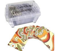 Ujjdwiurgh 100 Envelopes Money Saving Challenge Budget Planning Handbook Mastering The Progress with Storage Box for Repay D Easy to Use 18.5 X 12cm
