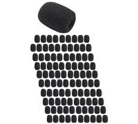 Ujjdwiurgh 100 Pieces Mini Foam Microphone Windscreen Mic Cover Foam Protection for Small Lapel and Headset Microphones