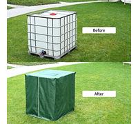 Ujjdwiurgh 1000L Waterproof Dustproof Tank Cover Rainwater Tank Oxford Cloth UV Protection Cover Garden Water Tank Cover Green