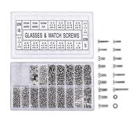 Ujjdwiurgh 1000Pcs Stainless Steel Eyeglasses Watch Repair Screw Replacement Kit Set Tiny Screws Nut Assortment Repair Tool Kit Set