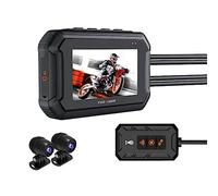 Ujjdwiurgh 1080P Dual Motorcycle Camera with GPS Function Driving Recorder HD Video Recorder for Motorcycle Driving