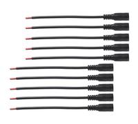 Ujjdwiurgh 10pcs 12V DC Power Plug Female Jack Plug Connector Cable 5.5X2.1mm With Cord Cable 15CM for CCTV LED Strip Light