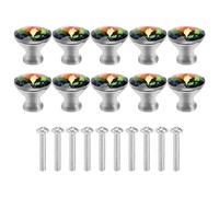 Ujjdwiurgh 10PCS 30MM Colorful Crystal Knobs Glass Cabinet Knobs Drawer Pulls Handle for Home Cabinet Drawer and Dresser