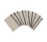 Ujjdwiurgh 10Pcs Canvas Makeup Bags Canvas Zipper Pouch Bags Pencil Case Blank DIY Craft Bags Cosmetic Pouch for Travel DIY Craft School