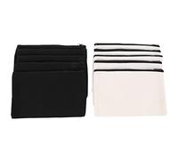 Ujjdwiurgh 10Pcs Canvas Makeup Bags Canvas Zipper Pouch Bags Pencil Case Blank DIY Craft Bags Pouch for Travel DIY Craft School