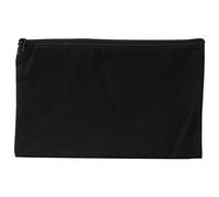 Ujjdwiurgh 10Pcs Canvas Zipper Pouch Bags Canvas Makeup Bags Pencil Case Blank DIY Craft Bags for Travel DIY Craft School, Black