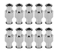 Ujjdwiurgh 10Pcs Coupler Luer Syringe Connector Metal Double Joints Luer Lock Adapter Coupler for Pneumatic Parts