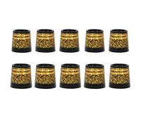 Ujjdwiurgh 10Pcs Golf Ferrules Tip Size 0.370 Golf Sleeve Ferrule for Golf Irons Club Shafts Accessories Gold