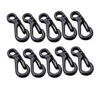 Ujjdwiurgh 10PCS/LOT Mini Spring Backpack Clasps Climbing Carabiners Keychain Camping Bottle Hooks Paracord Survival Gear - Black