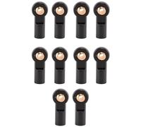 Ujjdwiurgh 10Pcs Metal M3 Link Tie Rod End Ball Joint for 1/10 RC Car Crawler SCX10 D90 D110 CC01,Black